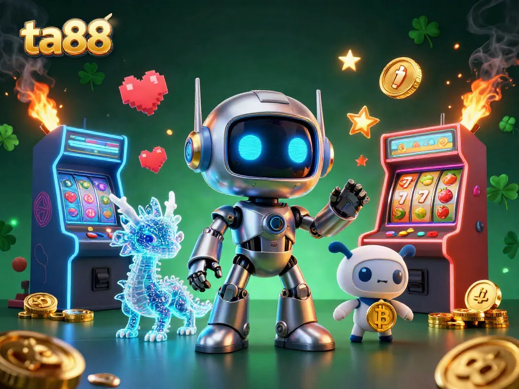 Experience thrilling action with ta88 as vibrant robots and holographic characters enhance your casino adventure.