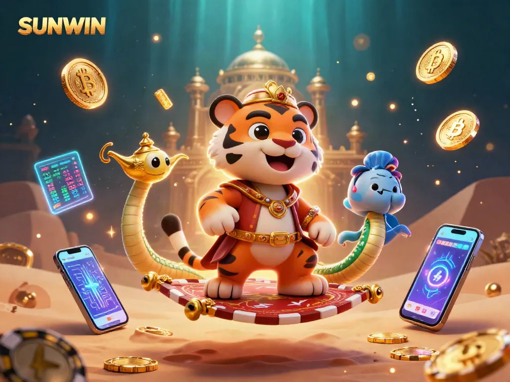 SUNWIN offers thrilling gameplay with a vibrant atmosphere filled with casino elements and characters.
