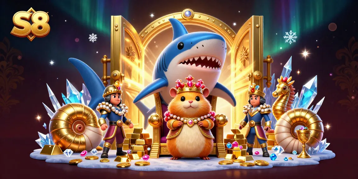 S8 players spin for big wins surrounded by treasures and playful sea creatures